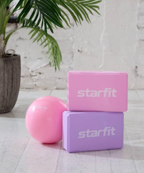 Блоки для йоги STARFIT YB-200 EVA (Розовый пастель)